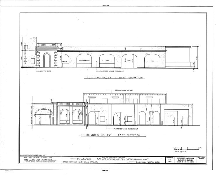 File:El Arsenal, Former Headquarters of the Spanish Navy, Calle Arsenal, San Juan, San Juan Municipio, PR HABS PR,7-SAJU,43C- (sheet 6 of 10).tif