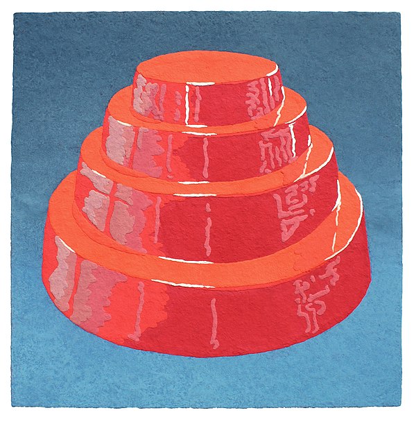Painting of a Devo energy dome hat
