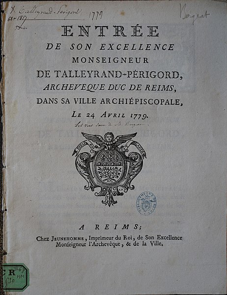 File:Entrée de Talleyrand-Périgord à Reims 10524.jpg