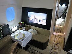 La The Residence présente uniquement sur Airbus A380 avec chambre, salon et salle d'eau privative