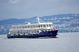 O barco CGN "Léman" em Evian-les-Bains