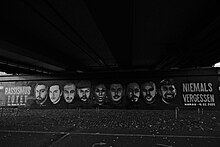 Graffiti erinnert an die Opfer von Hanau.