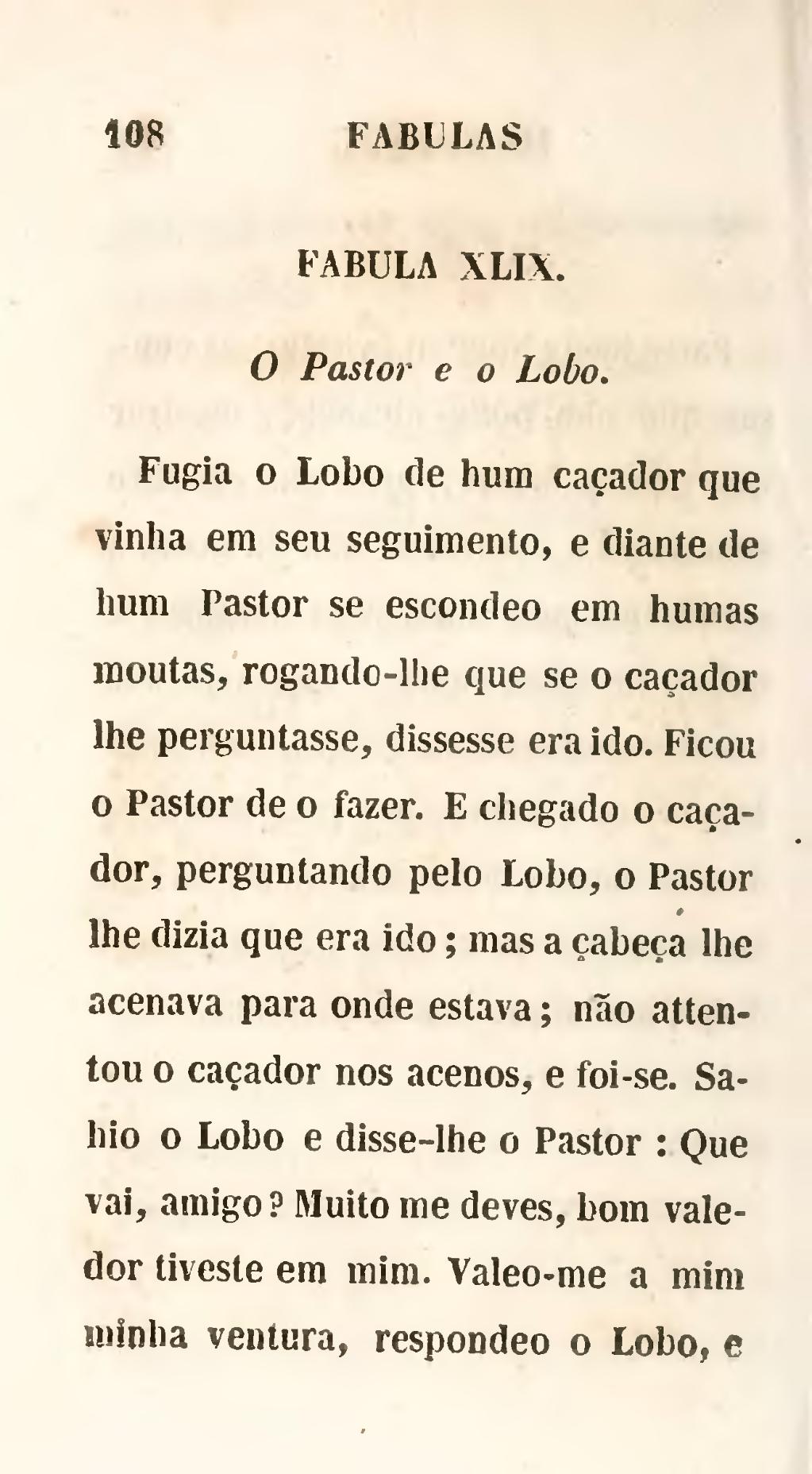 Fabula o Pastor e Os Lobos