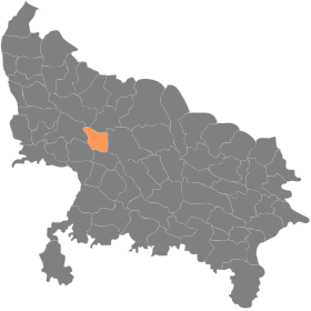 Расположение Фаррухабадского района फ़र्रुख़ाबाद ज़िला