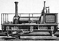 Dampflokomotive der Aldershot-Schmalspurschwebebahn