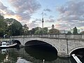 Fehrnsehturm seen from the Spree, August 2024