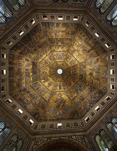 File:Florence baptistery ceiling mosaic total view.jpg