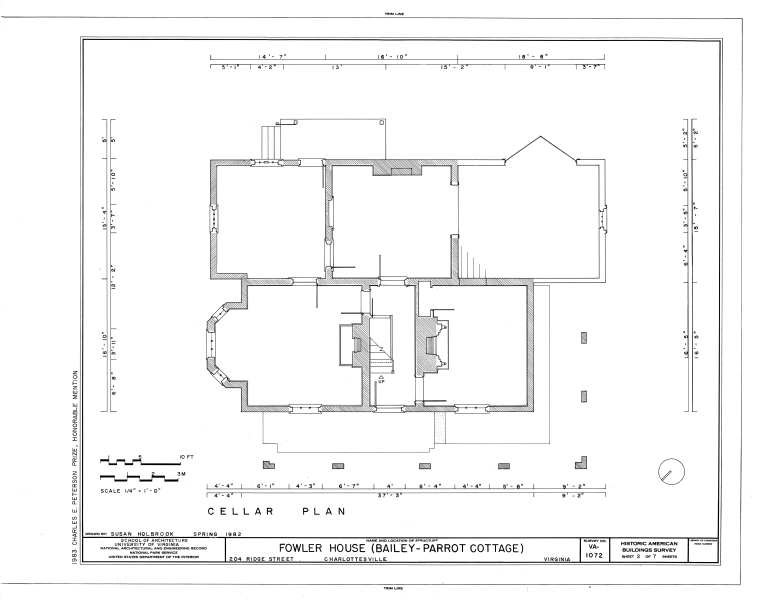 File:Fowler House, 204 Ridge Street, Charlottesville, Charlottesville, VA HABS VA,2-CHAR,14- (sheet 2 of 7).png