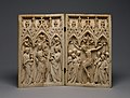 French - Diptych with the Virgin and Child, and the Crucifixion - Walters 71276 - Open.jpg