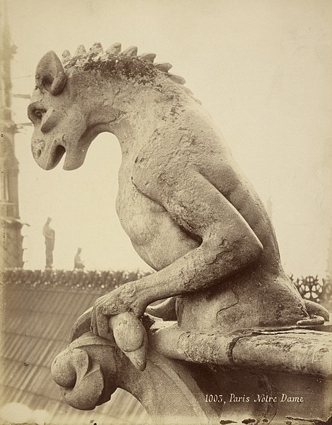 File:Gargoyle, Notre Dame, Paris, France, about 1870.jpg