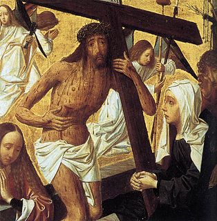 <i>Man of Sorrows</i> (Geertgen tot Sint Jans) Painting by Geertgen tot Sint Jans