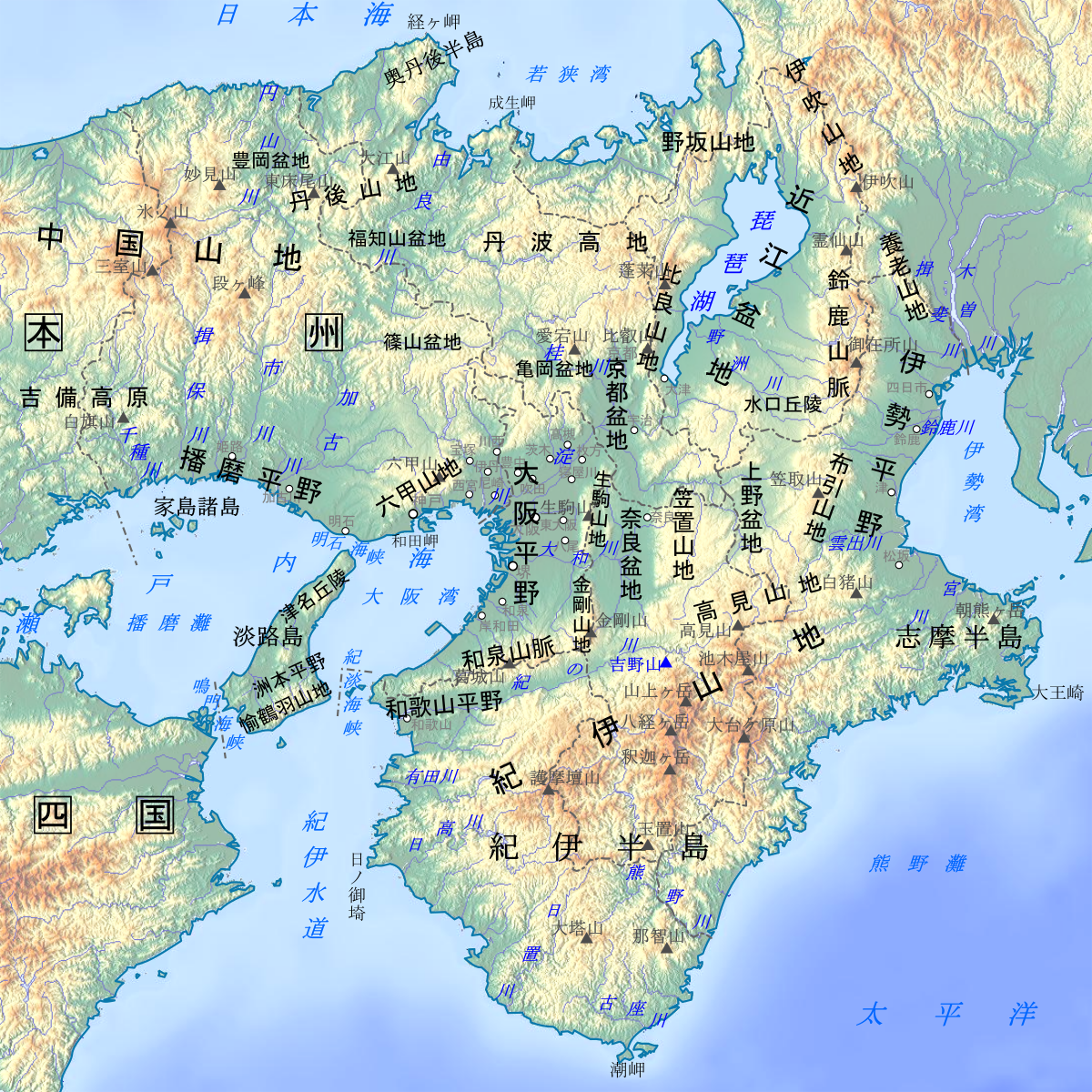 ファイル Geofeatures Map Of Kansai Japan Ja Svg Wikipedia