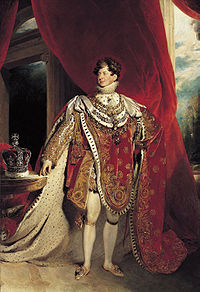 Portrait de George IV en tenue de couronnement, par Thomas Lawrence, en 1822.
