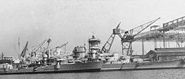 German heavy cruiser Admiral Hipper at Blohm & Voss shipyards in 1939