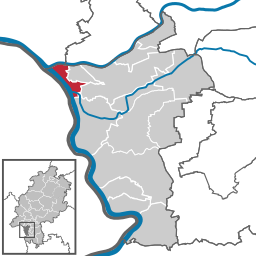 Läget för Ginsheim-Gustavsburg i Landkreis Gross-Gerau