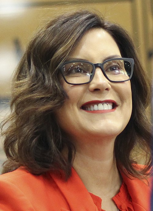 Whitmer at a naturalization ceremony in Detroit, November 2019