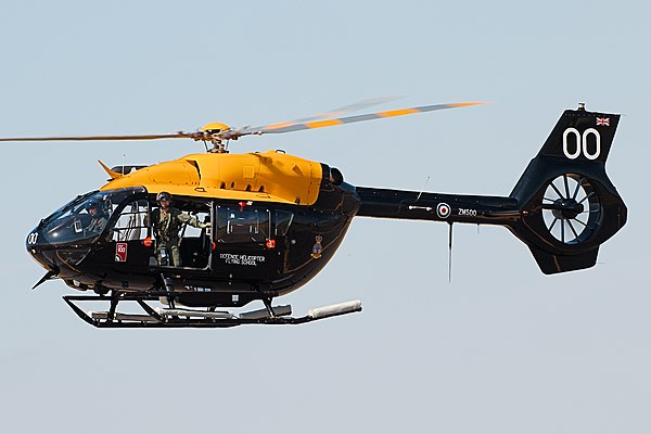 An Airbus H145 Jupiter of No. 202 Squadron RAF, Defence Helicopter Flying School.