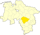 Lage der Region Hannover in Niedersachsen