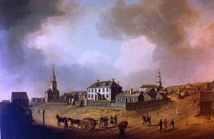 St. Matthew's (left), 1762 Halifax1762ByDominicSerres.jpg