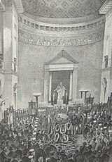 11 August: Hans Christian Andersen's funeral in Church of Our Lady in Copenhagen Hans Christian Andersen's funeral from Illustreret Tidende 11 August 1875.jpg