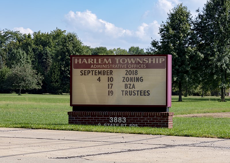 File:Harlem Township Administrative Offices Sign 1.jpg