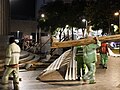 Hemiciclo a Benito Juárez- metal wall being torn down after a protest on International Day for the Elimination of Violence against Women 2019.jpg