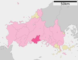 Situering van Hofu in de prefectuur Yamaguchi