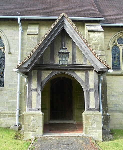 File:Holy Trinity Church, Shepherds Hill, Colemans Hatch (NHLE Code 1028300) (March 2012) (Entrance Porch).jpg