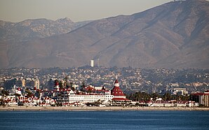 Udsigt over Coronado fra Cabrillo National Monument