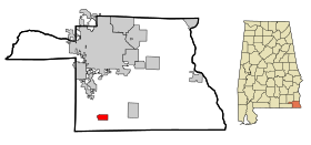 Houston County Alabama Incorporated and Unincorporated areas Madrid Highlighted.svg