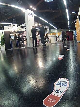 IS2T embedded Java demonstration at Embedded World exhibition 2014 in Nuremberg IS2T-Embedded-Java.JPG