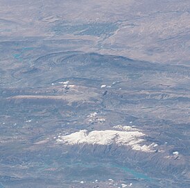 town Behbahan, forests, Zagros Mountains (photo, snow), river Marun (upper Jarahi River), Maroun Dam Lake, Karun-3 Lake