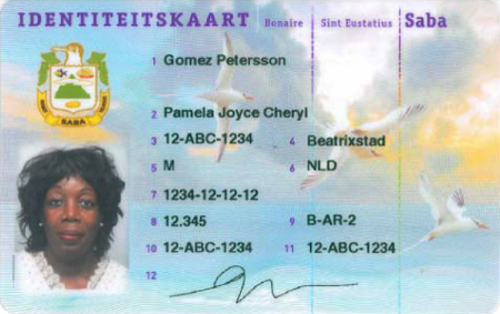 Identity card BES: version for Saba IdentiteitskaartSaba.png