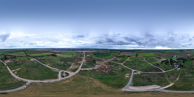 File:Immerath (Erkelenz) – 360° Panorama aus der Luft – November 2019.jpg