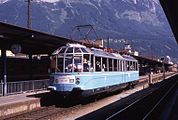 35.–36. KW Der Gläserne Zug im Innsbruck Hauptbahnhof im Jahr 1985.