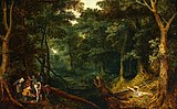 Landscape with Robbers Sharing Loot, Jan Brueghel the Elder