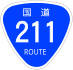 Schild der National Route 211