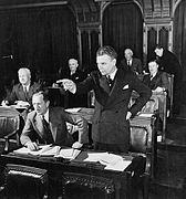 Westminster style parliamentary debate: John G. Diefenbaker in the House of Commons of Canada, 1956