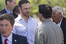 Lucroy in 2014 at an event for the Fisher House Foundation Jonathan Lucroy (14359596212).jpg