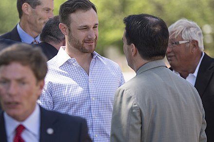Lucroy in 2014 at an event for the Fisher House Foundation