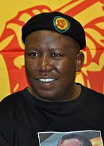 Magaqa was a close political ally of Julius Malema. Julius Malema 2011-09-14 cropped.jpg