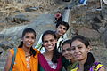 Junagadh, Girnar Hill, pilgrim girls (9713832130).jpg