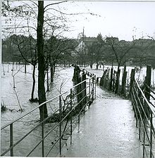 Das schwere Hochwasser der Kahl 1952 in der Breiten Wiese in Alzenauweitere Bilder