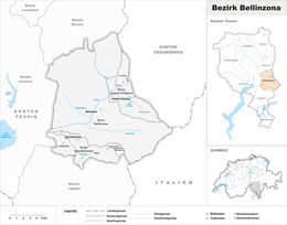 Districtul Bellinzona - Locație