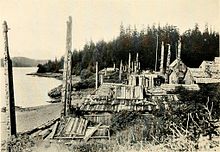 Haida village abandoned around 1902, when people left to take cannery jobs Kasaan, Alaska Hegg.jpg