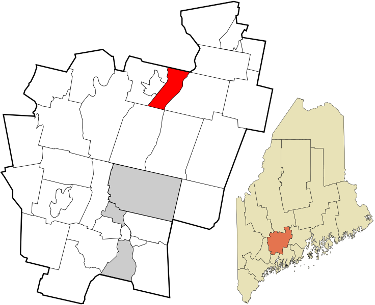 File:Kennebec County Maine incorporated and unincorporated areas Waterville highlighted.svg