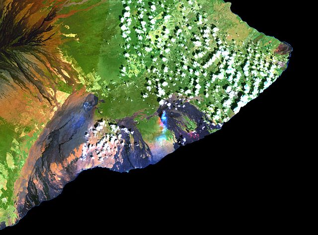 Simulated true-color Landsat mosaic