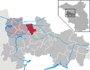 Poziția Kleßen-Görne pe harta districtului Havelland