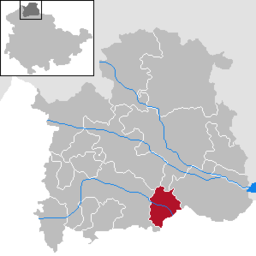 Läget för kommunen Kleinfurra i Landkreis Nordhausen
