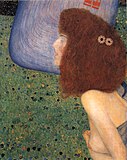 《藍面紗的女孩》，約1902-03年